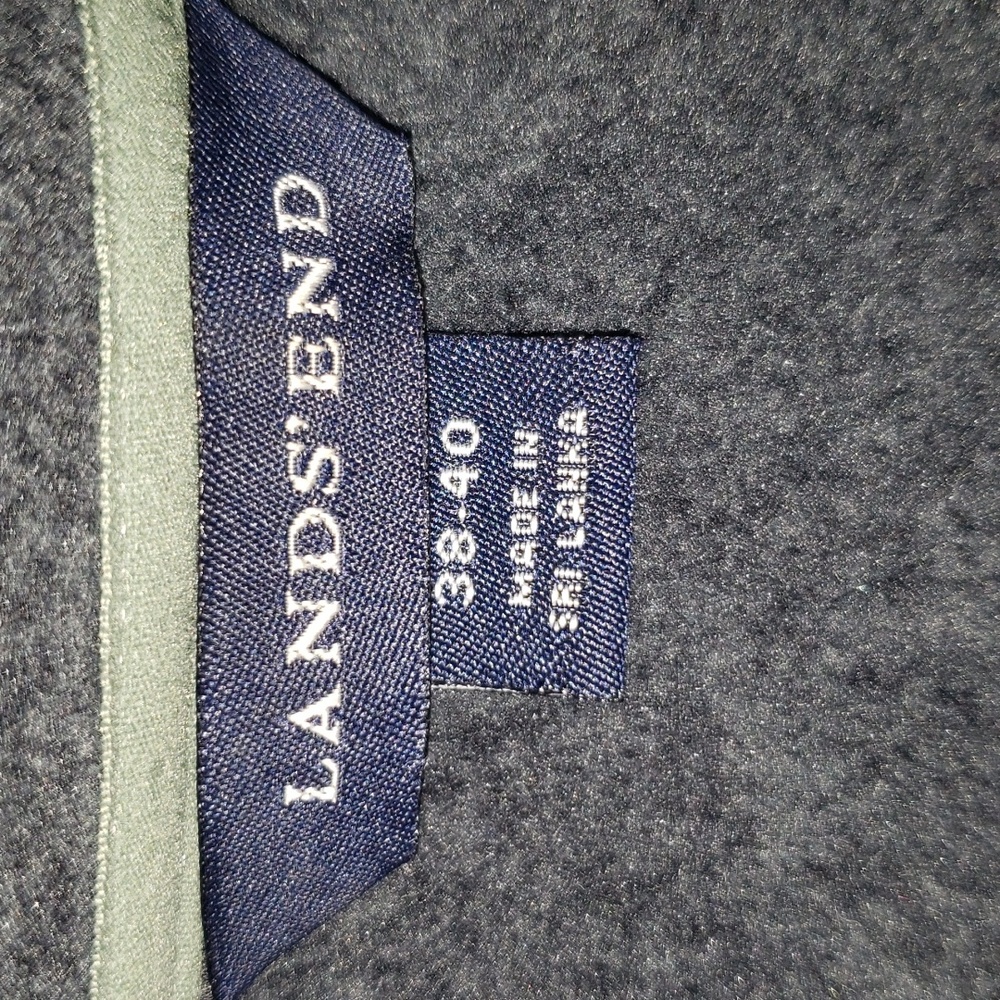 Lands End Fleece Zippered Vest 38-40 Gray - Picture 2 of 8
